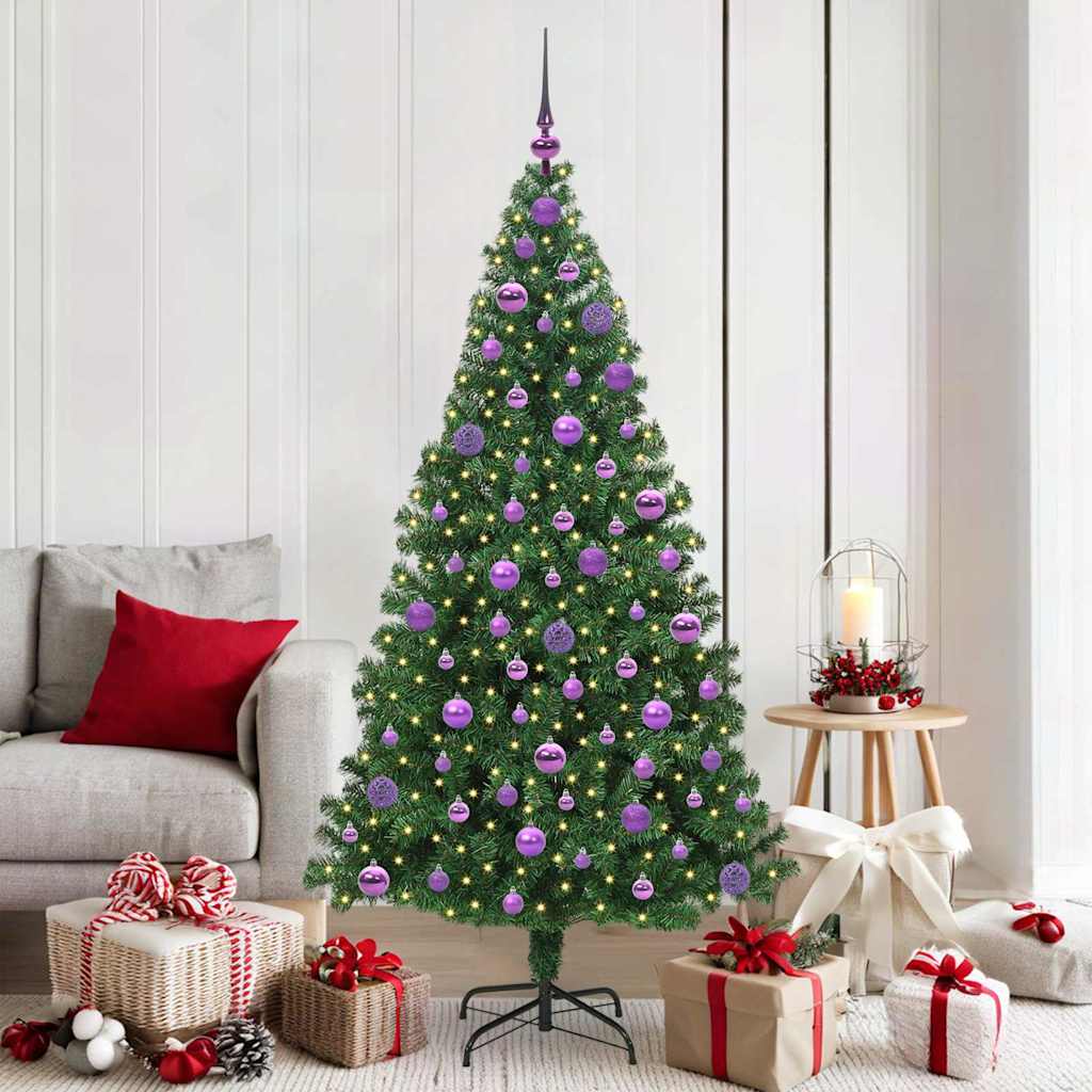 Albero di Natale artificiale con 300 LED Verde 180 cm