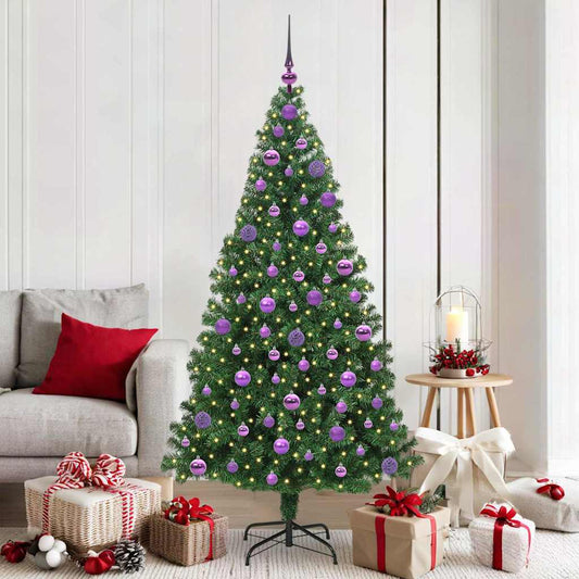Albero di Natale artificiale con 300 LED Verde 180 cm