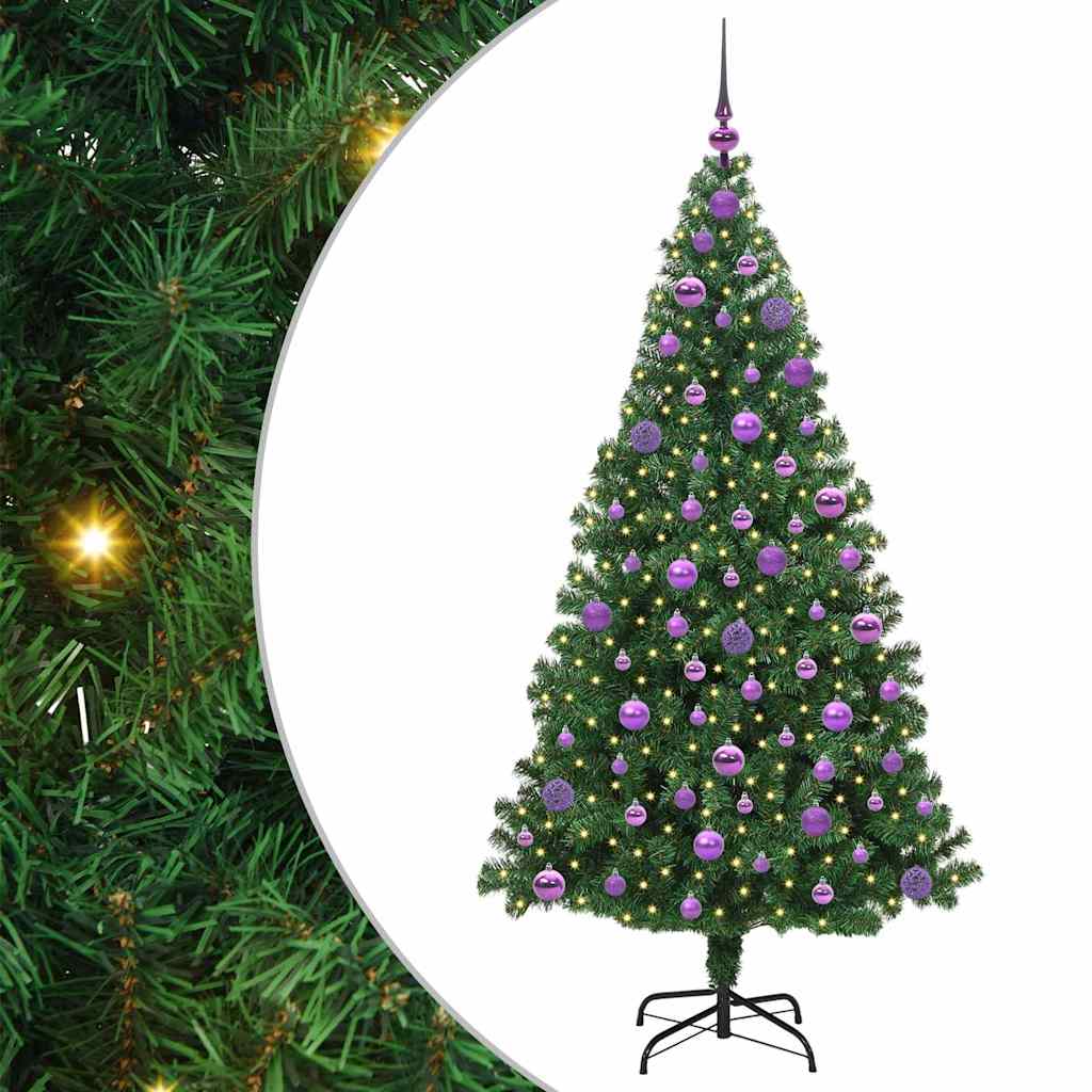 Albero di Natale artificiale con 300 LED Verde 180 cm
