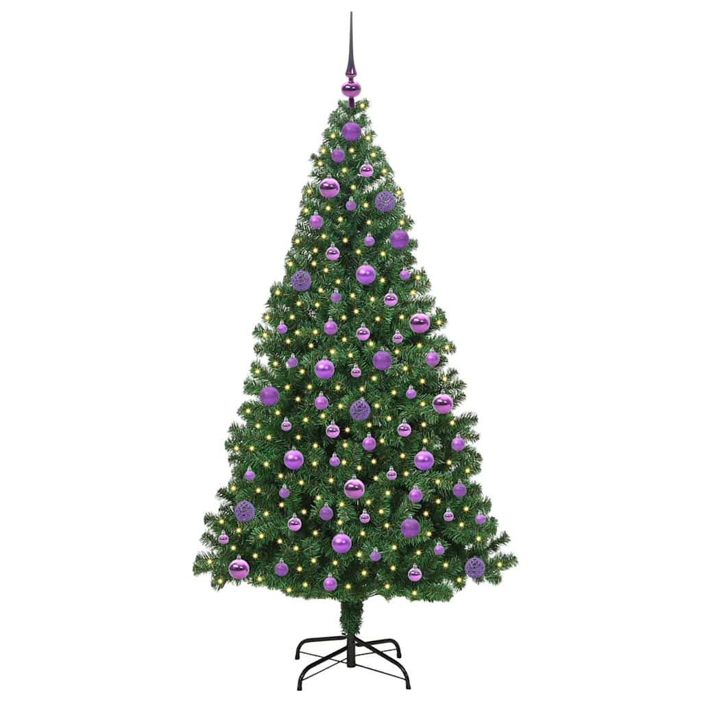 Albero di Natale artificiale con 300 LED Verde 180 cm