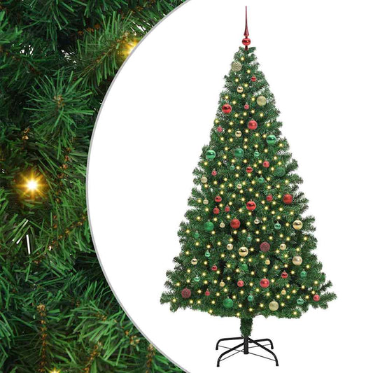 Albero di Natale artificiale con 300 LED Verde 180 cm