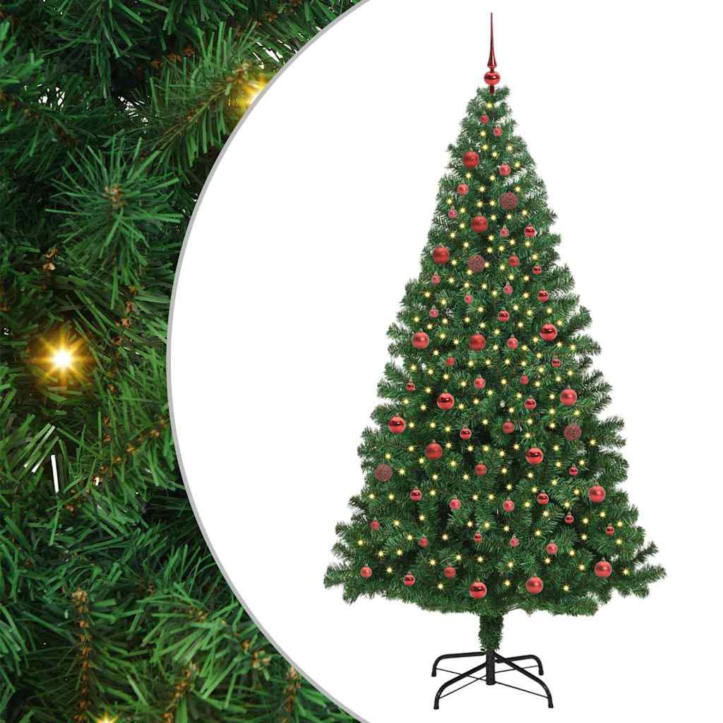 Albero di Natale artificiale con 300 LED Verde 210 cm