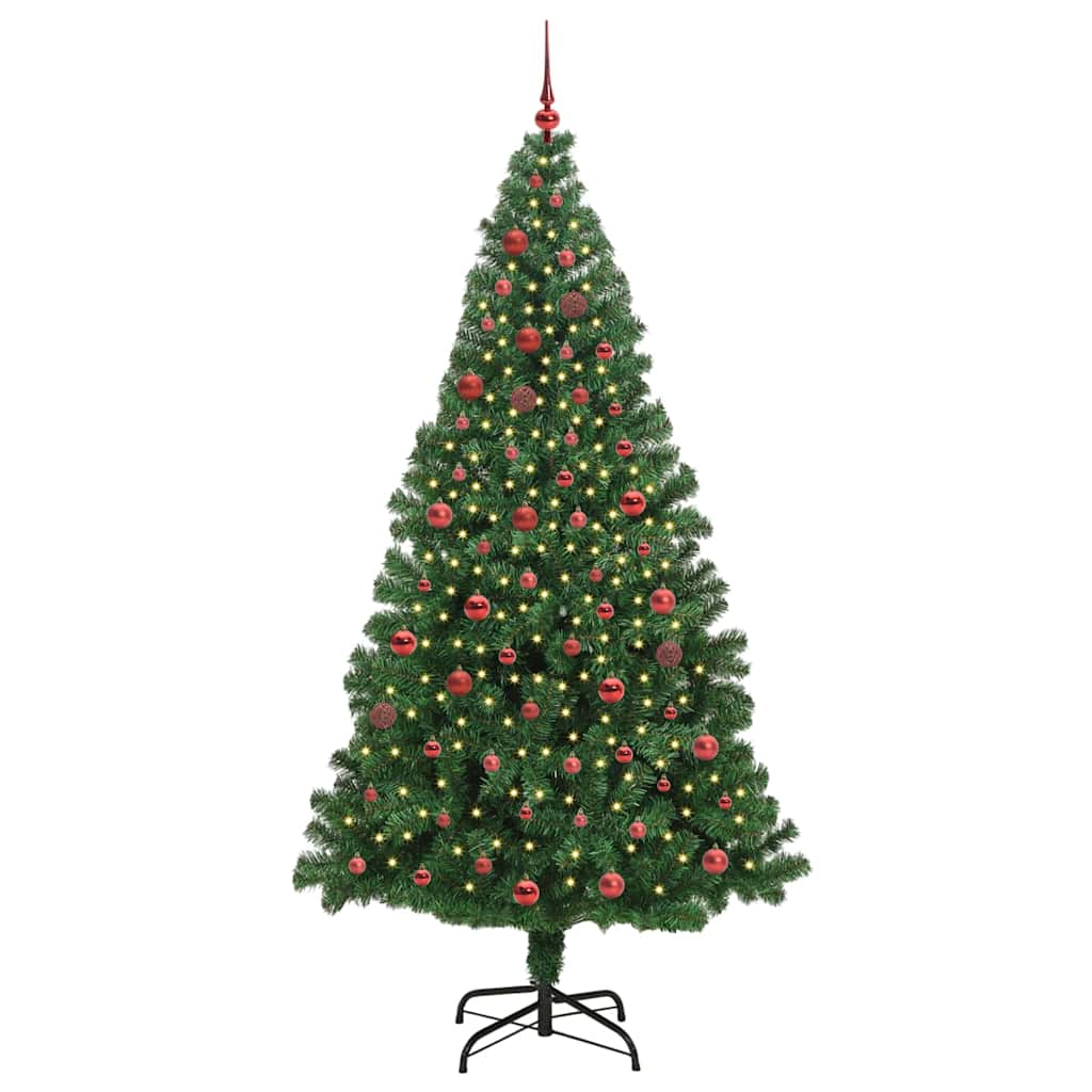 Albero di Natale artificiale con 300 LED Verde 210 cm