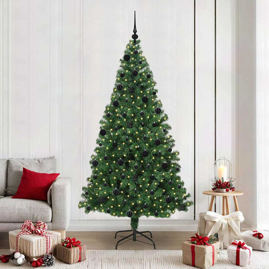Albero di Natale artificiale con 300 LED Verde 210 cm