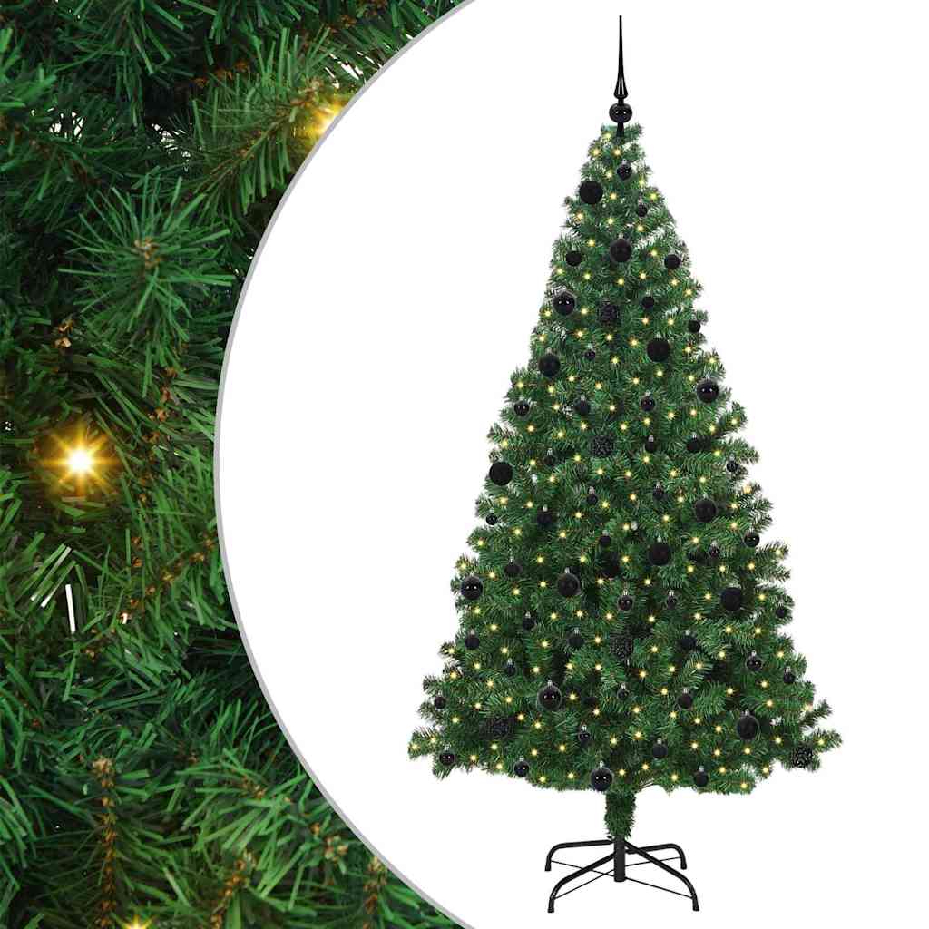 Albero di Natale artificiale con 300 LED Verde 210 cm