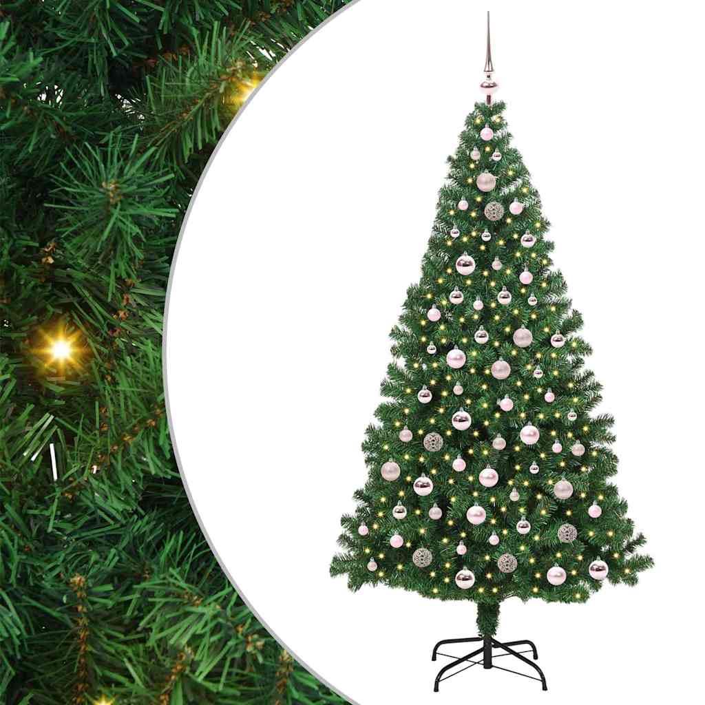 Albero di Natale artificiale con 300 LED Verde 210 cm
