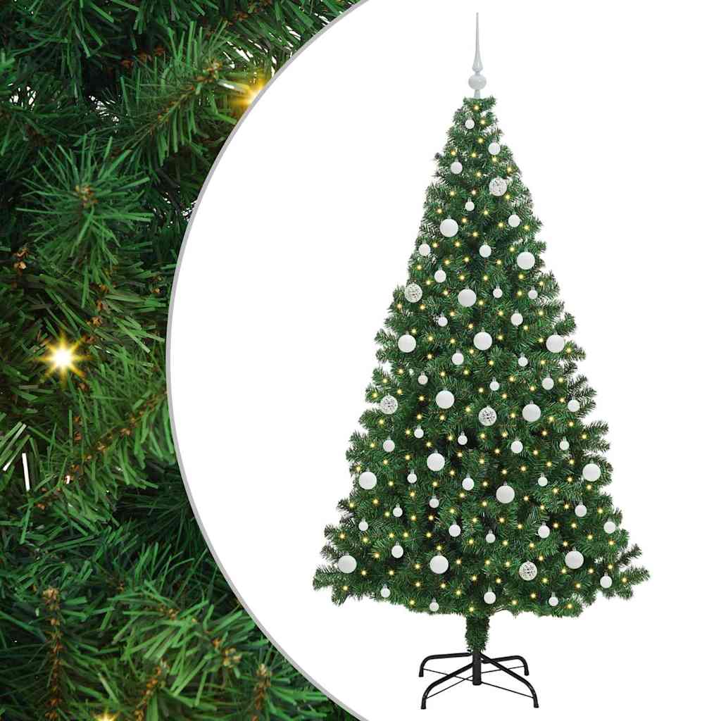 Albero di Natale artificiale con 300 LED Verde 210 cm