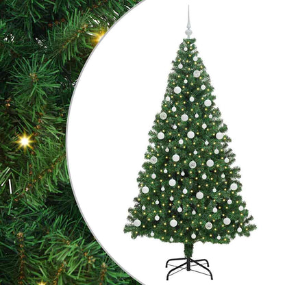 Albero di Natale artificiale con 300 LED Verde 210 cm