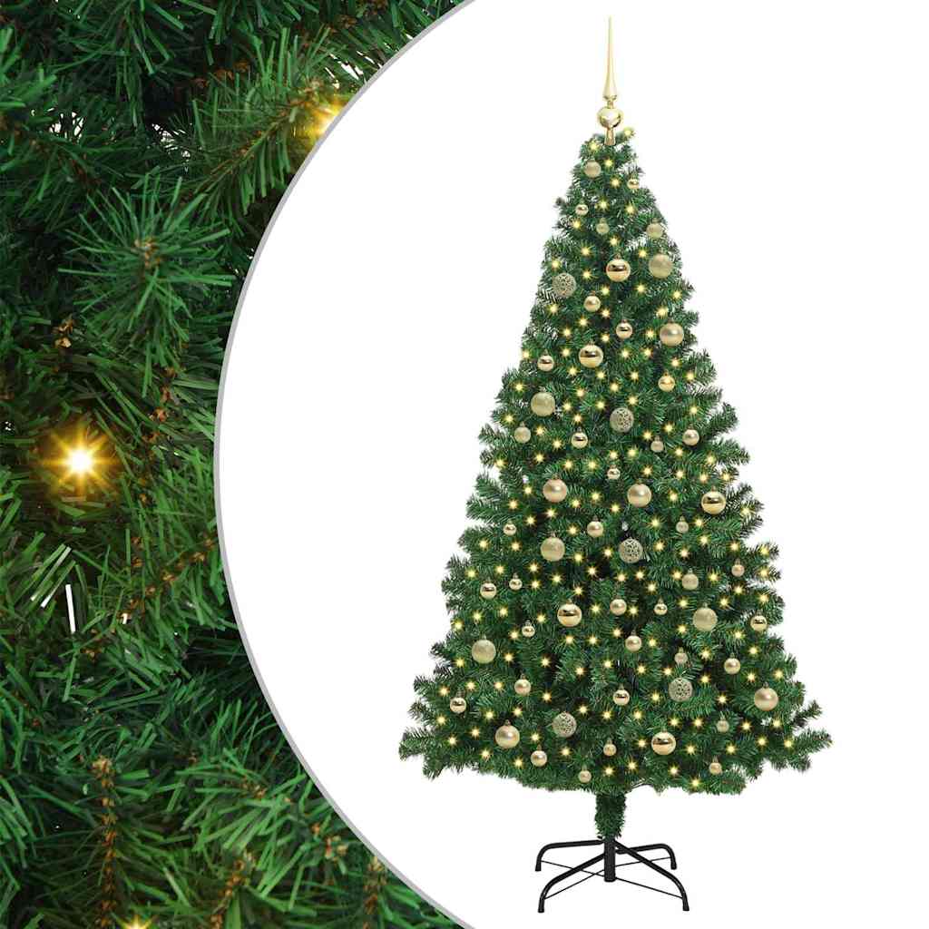 Albero di Natale artificiale con 300 LED Verde 210 cm
