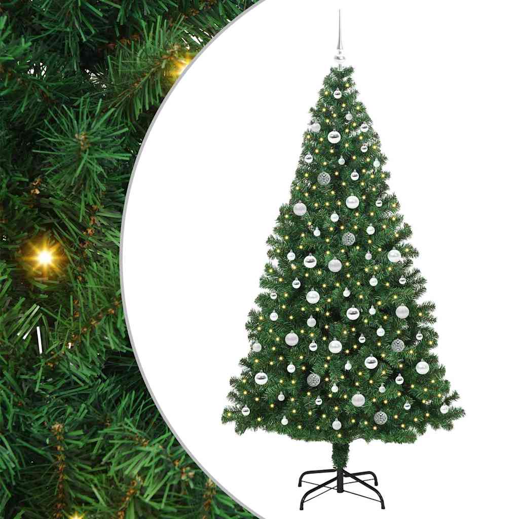 Albero di Natale artificiale con 300 LED Verde 210 cm