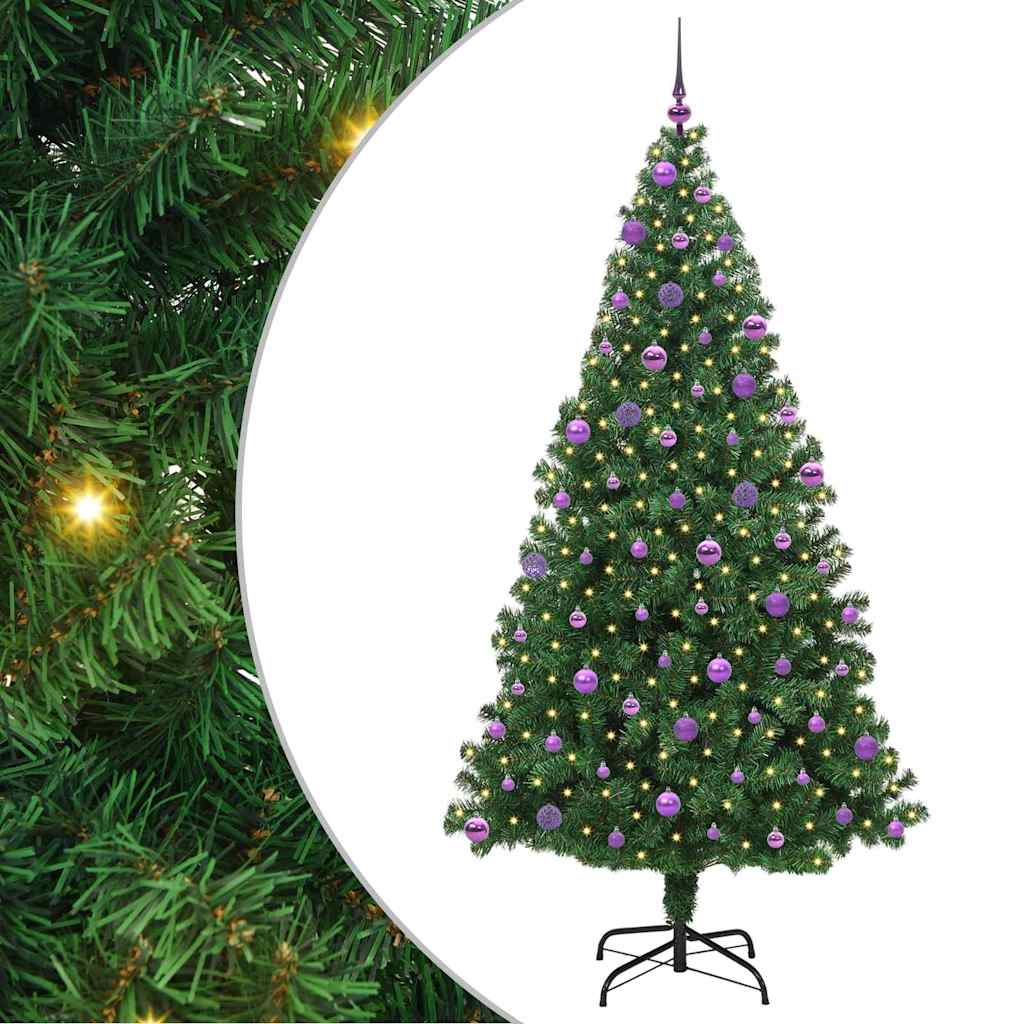 Albero di Natale artificiale con 300 LED Verde 210 cm