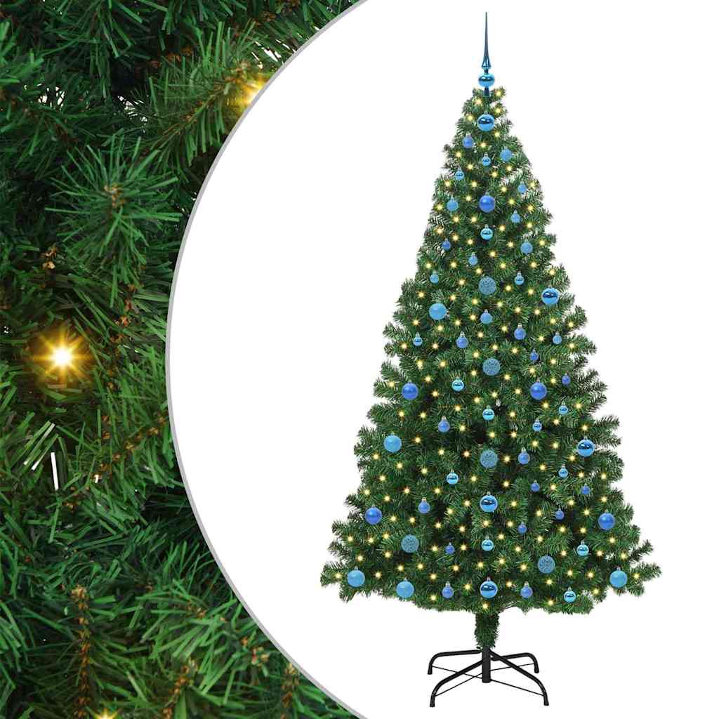 Albero di Natale artificiale con 300 LED Verde 210 cm