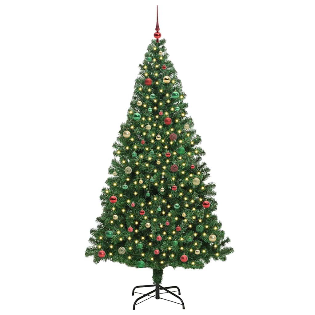 Albero di Natale artificiale con 300 LED Verde 210 cm
