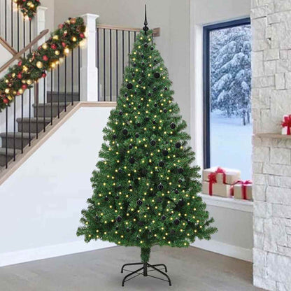 Albero di Natale artificiale con 300 LED Verde 240 cm