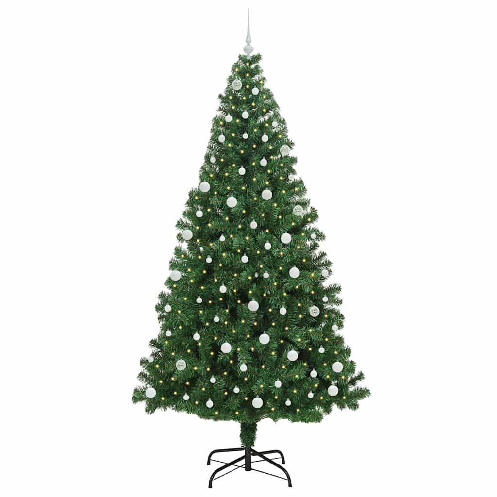 Albero di Natale artificiale con 300 LED Verde 240 cm