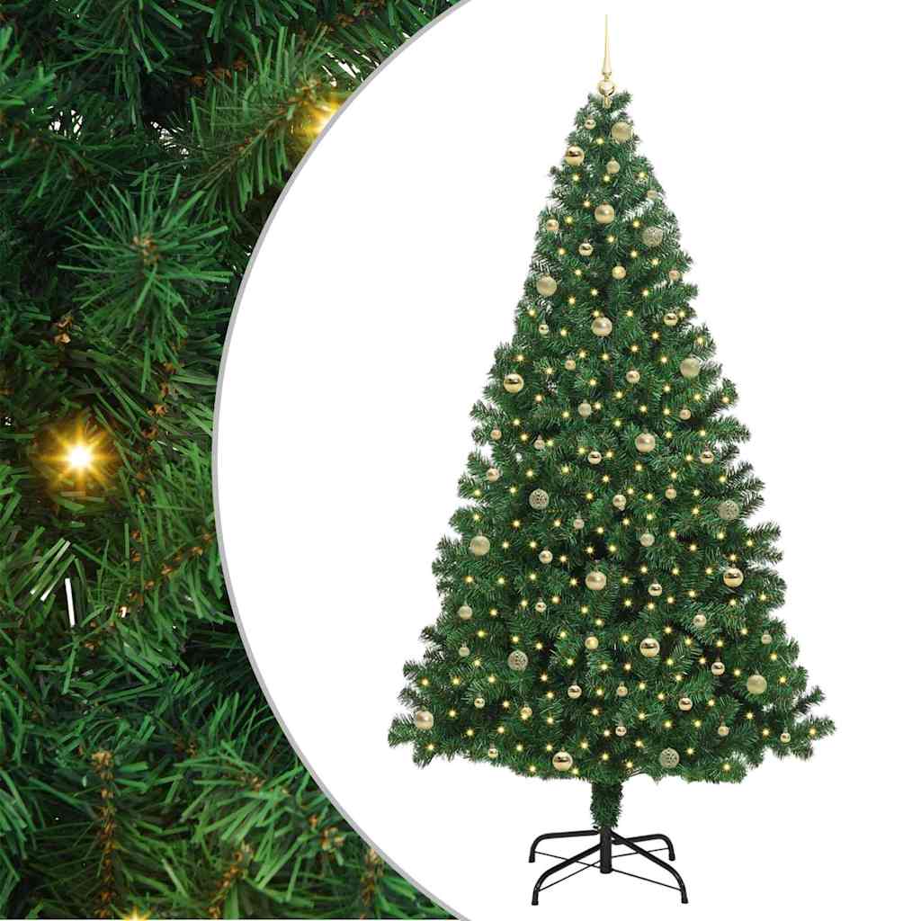 Albero di Natale artificiale con 300 LED Verde 240 cm