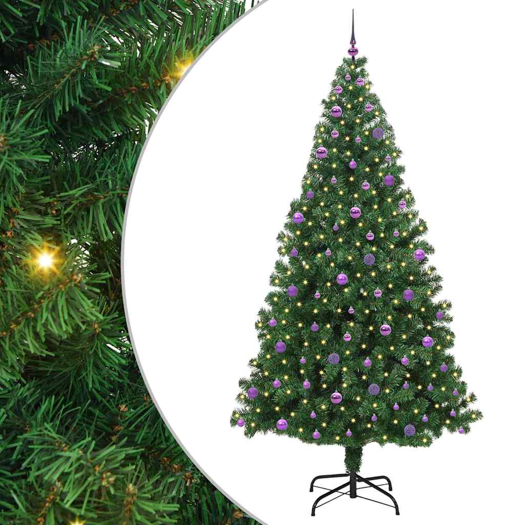 Albero di Natale artificiale con 300 LED Verde 240 cm