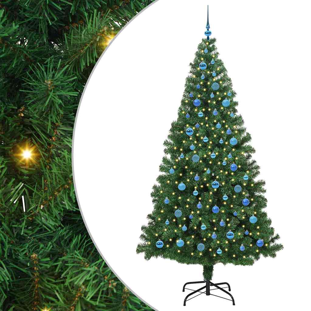 Albero di Natale artificiale con 300 LED Verde 240 cm