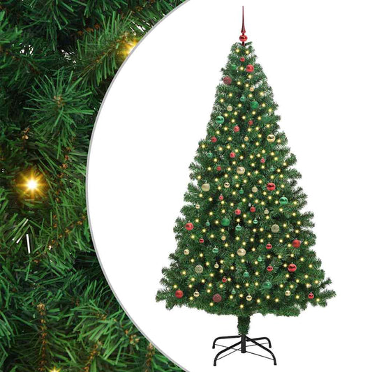 Albero di Natale artificiale con 300 LED Verde 240 cm