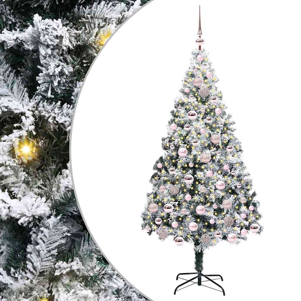 Albero di Natale artificiale con 300 LED Verde 180 cm