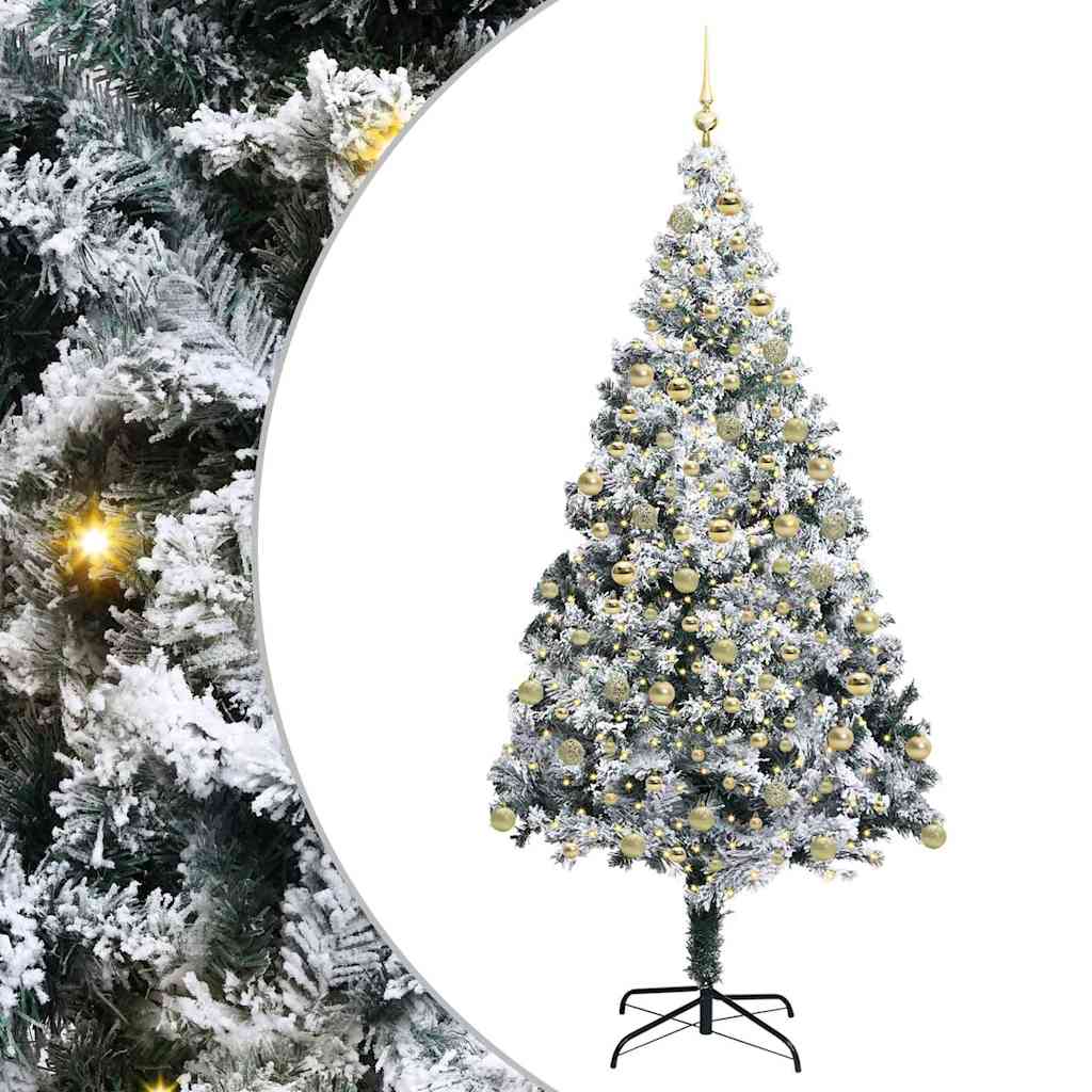 Albero di Natale artificiale con 300 LED Verde 180 cm