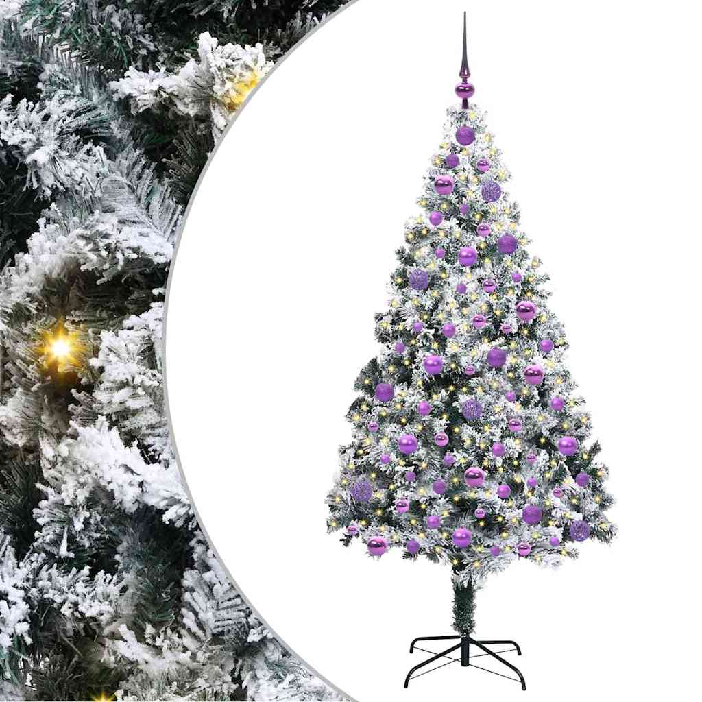 Albero di Natale artificiale con 300 LED Verde 180 cm