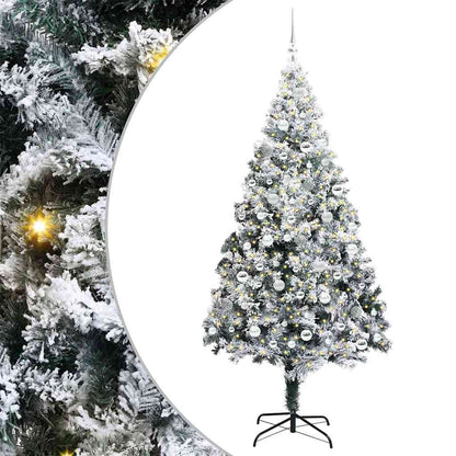 Albero di Natale artificiale con 300 LED Verde 210 cm