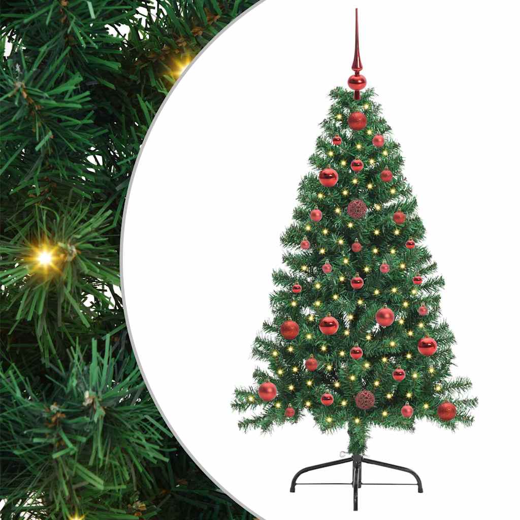 Albero di Natale artificiale con luci integrate Verde 120 cm