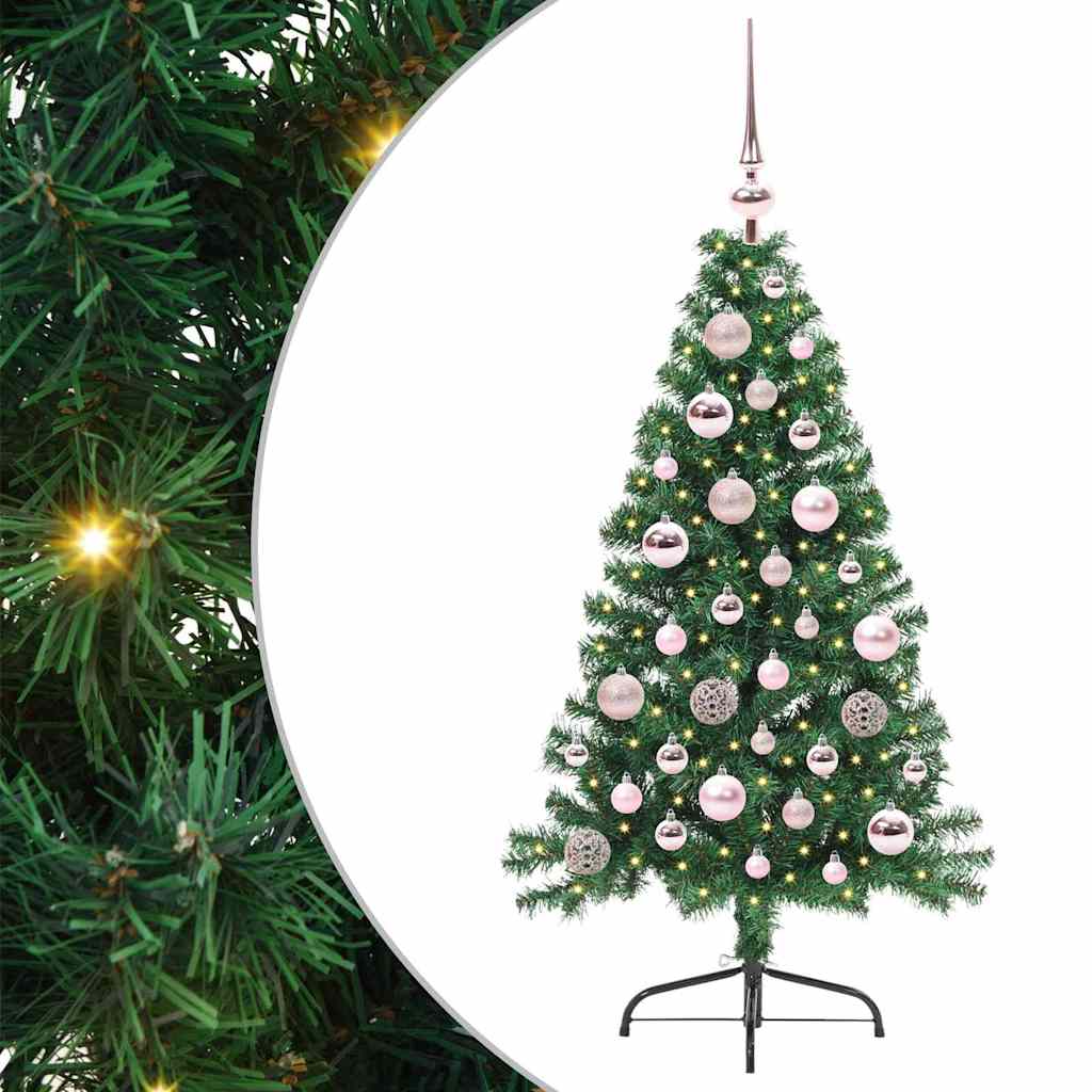 Albero di Natale artificiale con luci integrate Verde 120 cm