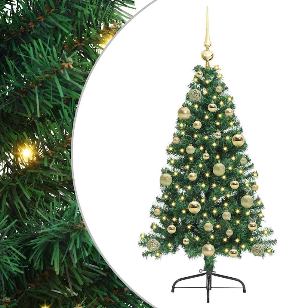 Albero di Natale artificiale con luci integrate Verde 120 cm