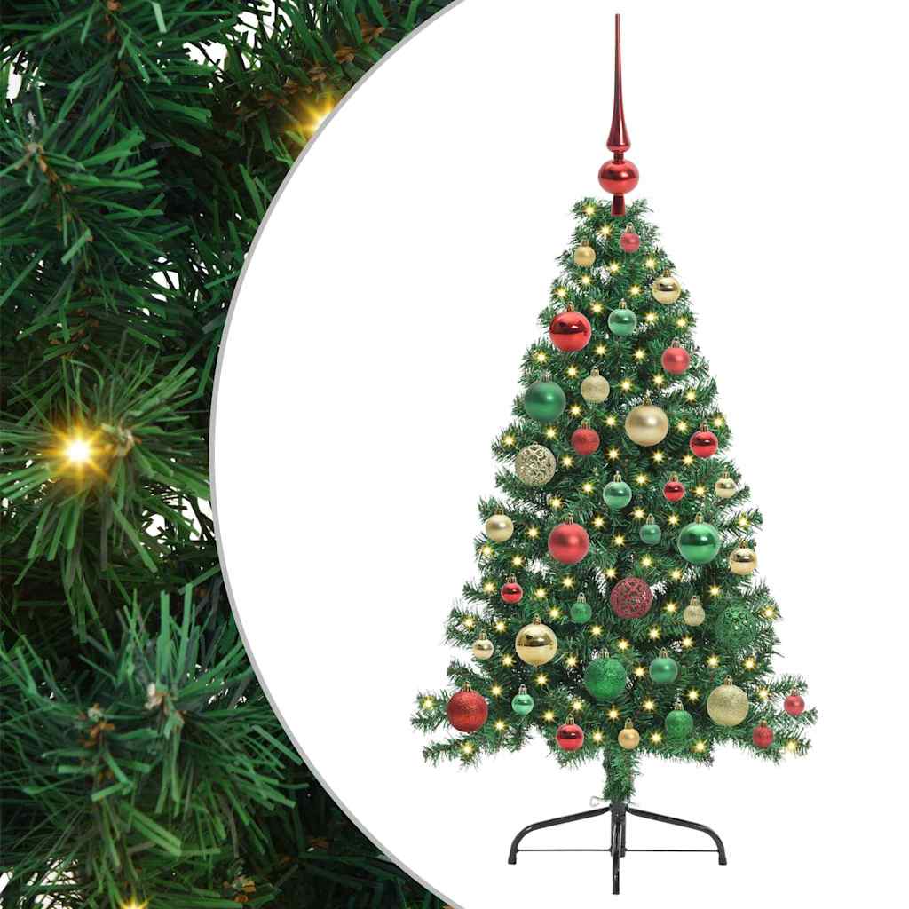 Albero di Natale artificiale con luci integrate Verde 120 cm