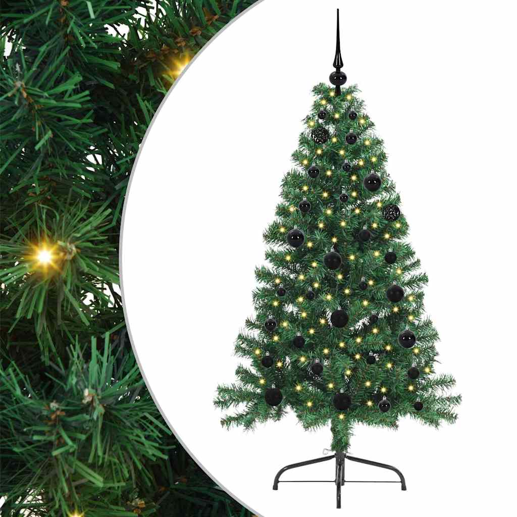 Albero di Natale artificiale con luci integrate Verde 150 cm