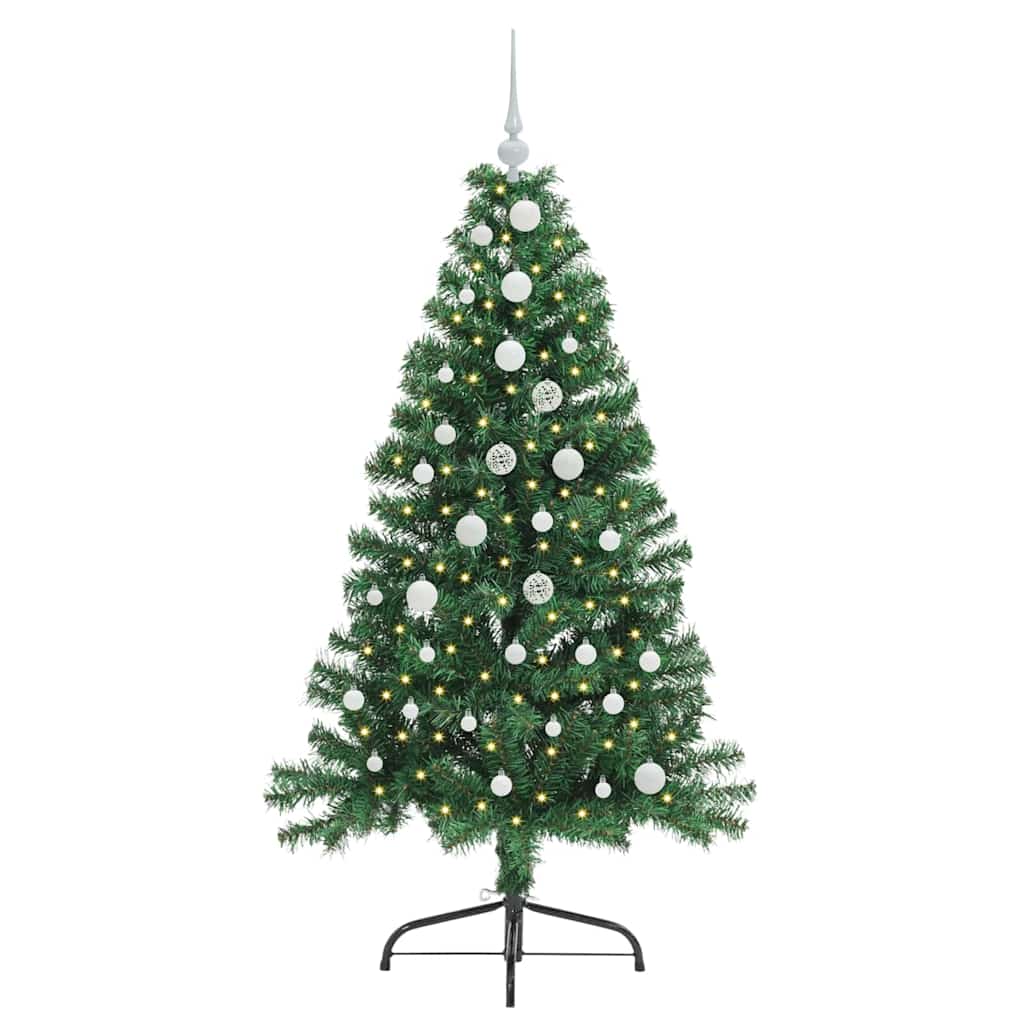 Albero di Natale artificiale con luci integrate Verde 150 cm