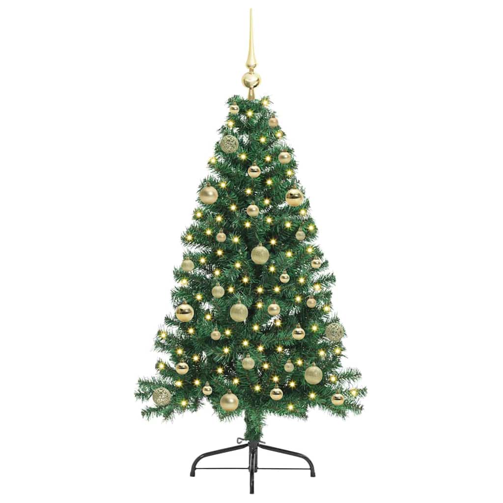 Albero di Natale artificiale con luci integrate Verde 150 cm