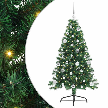 Albero di Natale artificiale con luci integrate Verde 150 cm