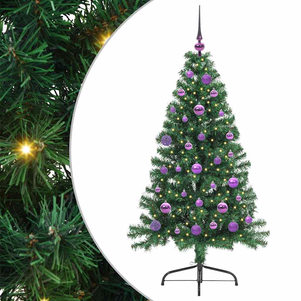 Albero di Natale artificiale con luci integrate Verde 150 cm