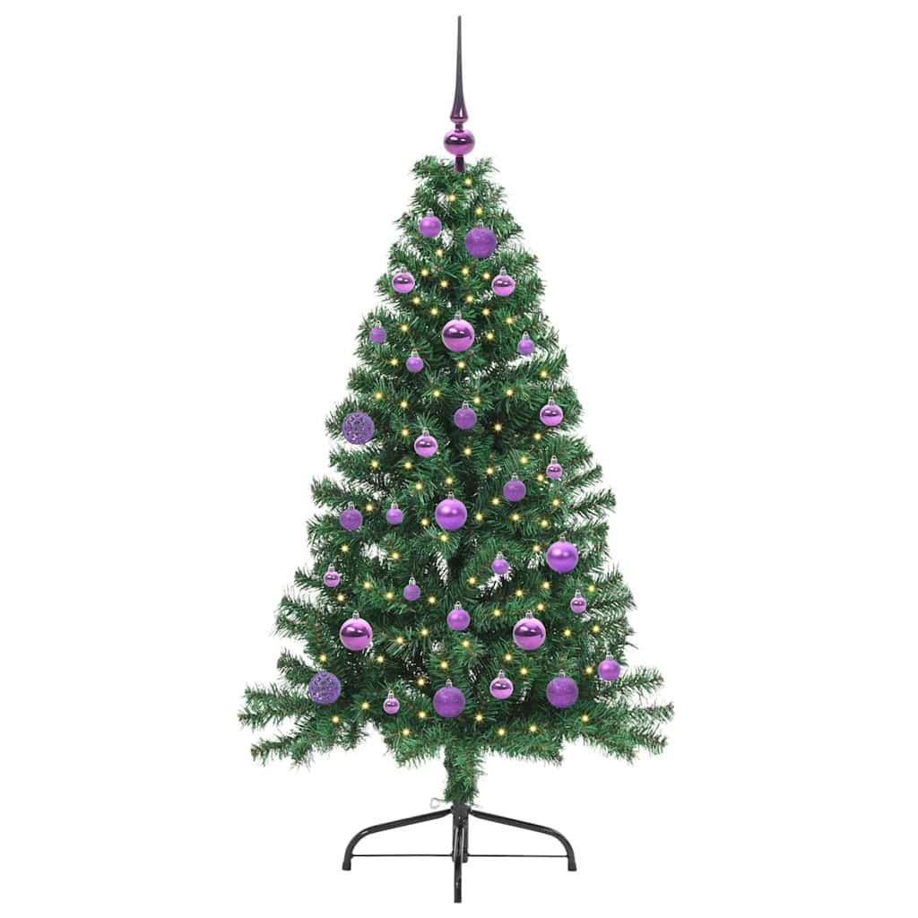 Albero di Natale artificiale con luci integrate Verde 150 cm