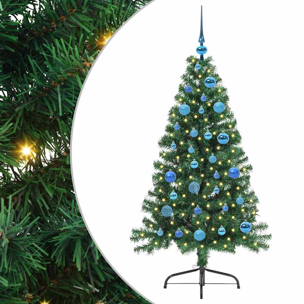 Albero di Natale artificiale con luci integrate Verde 150 cm