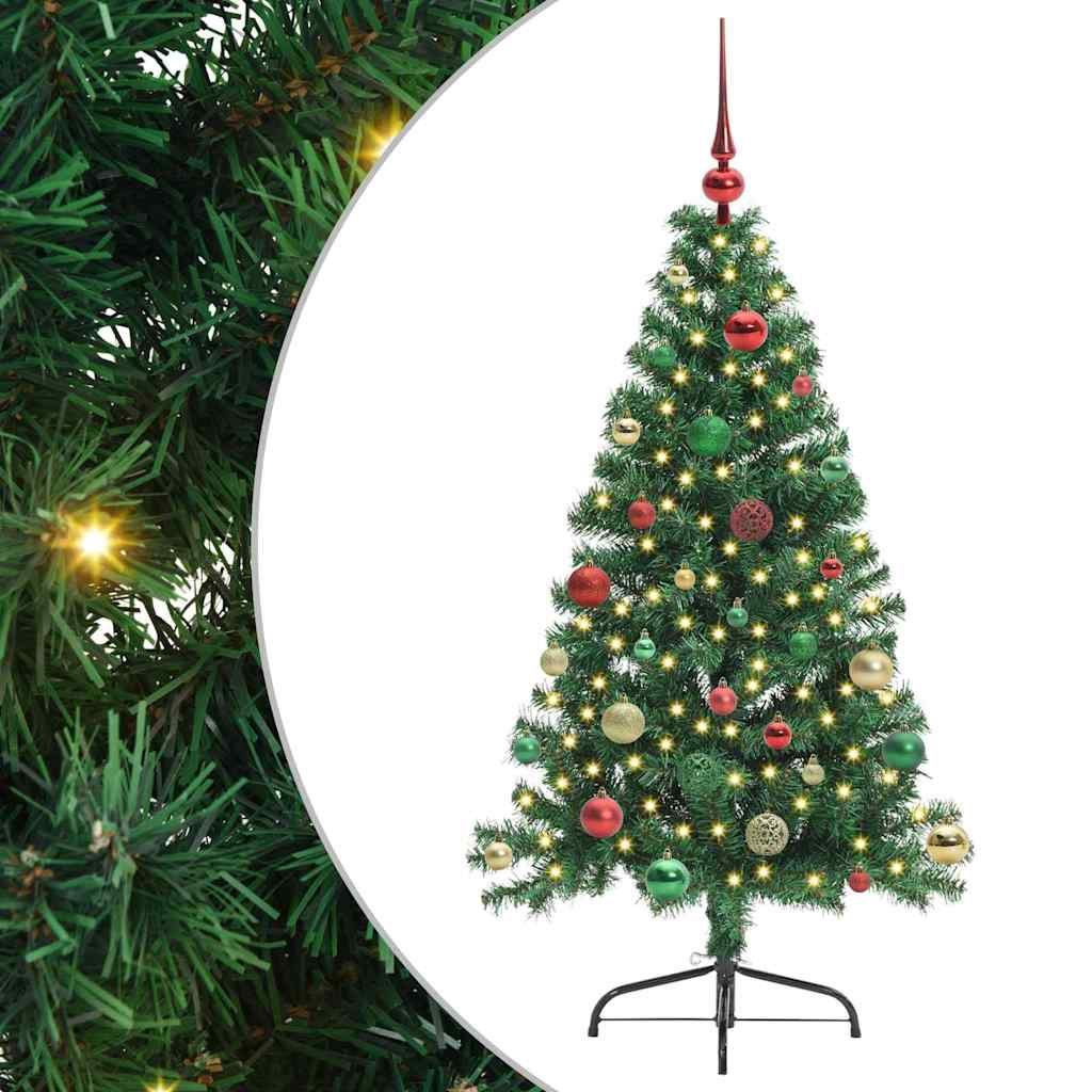 Albero di Natale artificiale con luci integrate Verde 150 cm