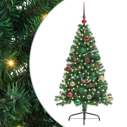 Albero di Natale artificiale con luci integrate Verde 150 cm