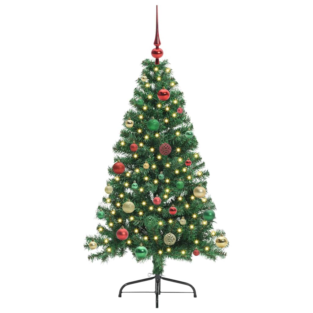 Albero di Natale artificiale con luci integrate Verde 150 cm