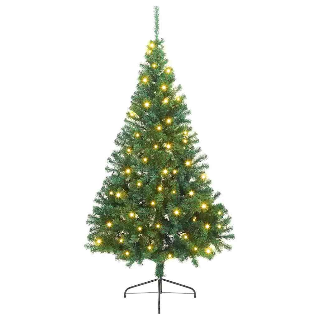 Albero di Natale artificiale con luci integrate Verde 180 cm