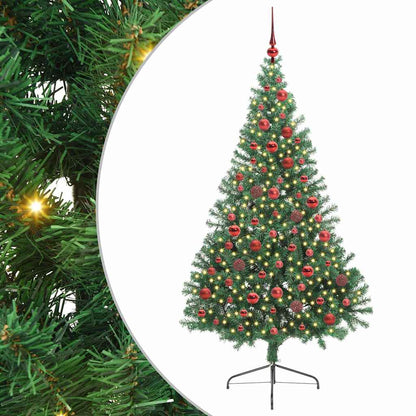 Albero di Natale artificiale con luci integrate Verde 180 cm