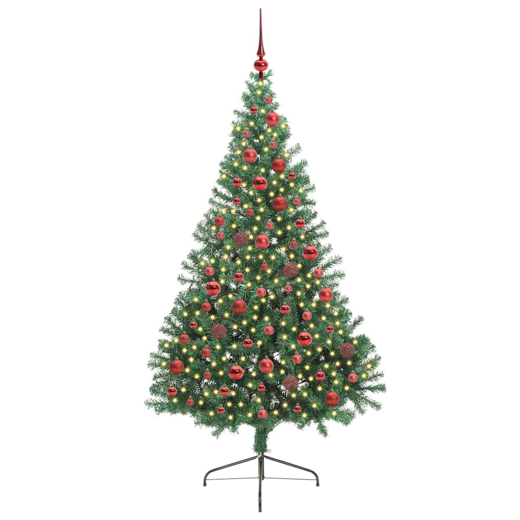 Albero di Natale artificiale con luci integrate Verde 180 cm