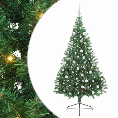 Albero di Natale artificiale con luci integrate Verde 180 cm