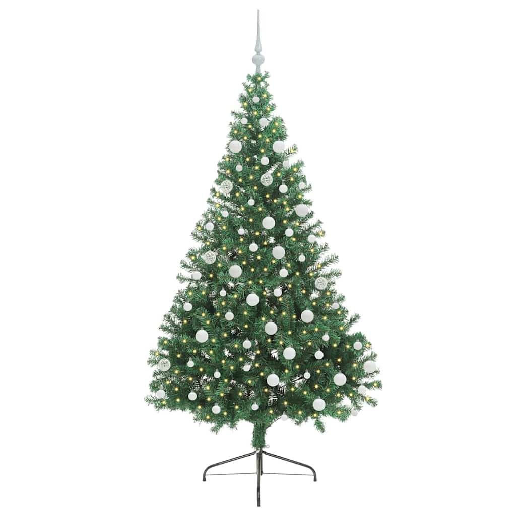 Albero di Natale artificiale con luci integrate Verde 180 cm