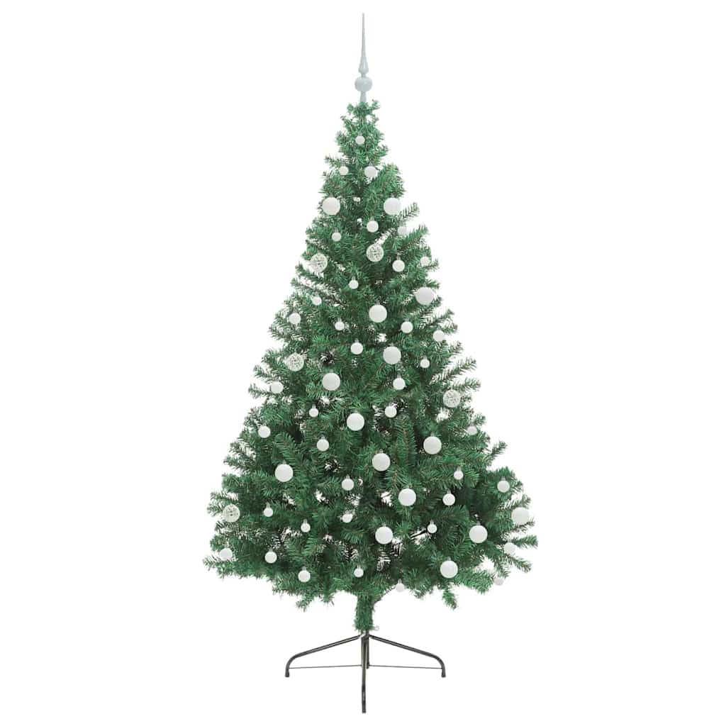 Albero di Natale artificiale con luci integrate Verde 180 cm