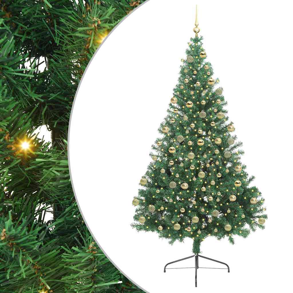 Albero di Natale artificiale con luci integrate Verde 180 cm