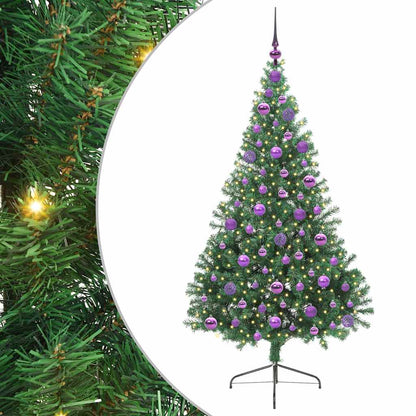 Albero di Natale artificiale con luci integrate Verde 180 cm