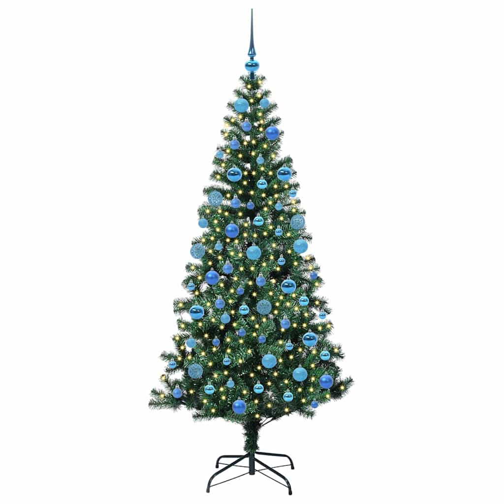 Albero di Natale artificiale con luci integrate Verde 180 cm
